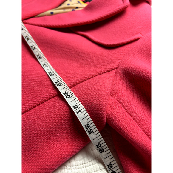 Talbots Wool Pea Coat Women's Size 14 Pink Lined Tweed Pockets - Picture 4 of 6